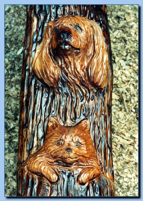 1-017 Totem-Non Traditional animal pole